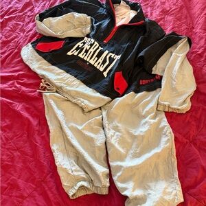 Everlast Black and Gray Windbreaker Set